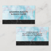 海花崗岩 | ブラック石板大理石 名刺 (正面/裏面)