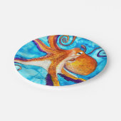 海芸下のタコ水彩 ペーパープレート (アングル)