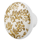 海苔の付いた薄い砂の金ゴールド セラミックノブ (右)