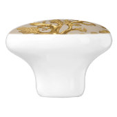 海苔の濃い砂の金ゴールド セラミックノブ (側面)