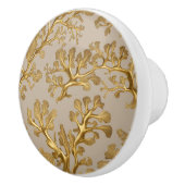 海苔の濃い砂の金ゴールド セラミックノブ (右)