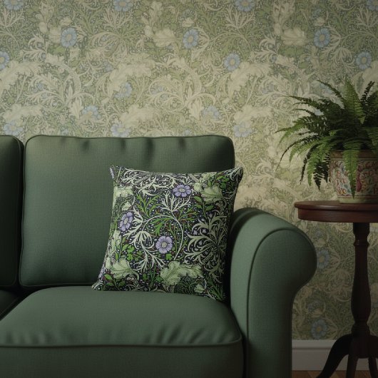 海苔薄紫花 クッション