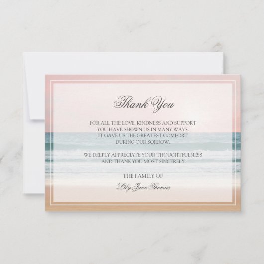 海葬サンキューカード |記念カード サンキューカード (正面)