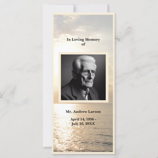 海葬儀記念サービスしおりカード (正面)