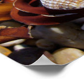 海藻のベッドの上で貝殻を作る ポスター (角)