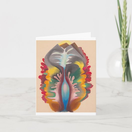 海藻の抽象化、ジョージア・オキーフ。   カード (正面)