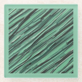 海藻の流れ ガラスコースター (正面)