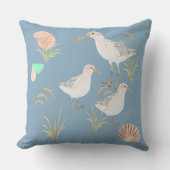 海藻の海岸線サンパイパー クッション (正面)