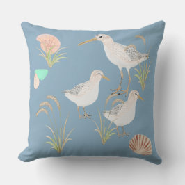 海藻の海岸線サンパイパー クッション