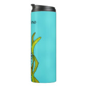 海藻アクアブルー包まれたの神話的な海竜 タンブラー (回転右)