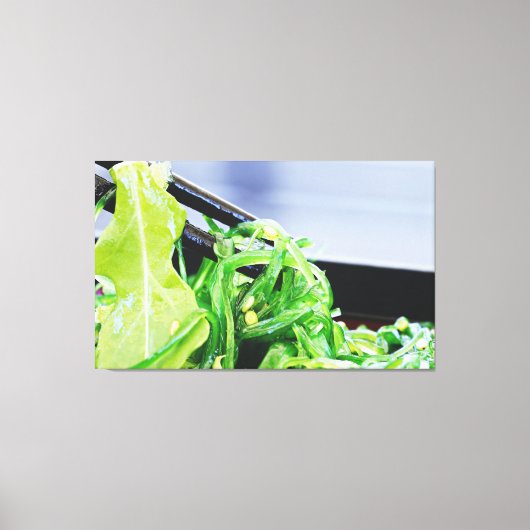海藻サラダアート日本のプリント延伸キャンバス キャンバスプリント (正面)