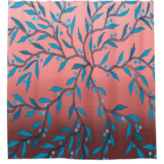 海藻サンゴシャワーカーテン シャワーカーテン (正面)