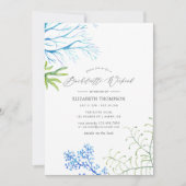 海藻ビーチをテーマにしたバチェロレッテ週末 招待状 (正面)