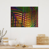 海藻抽象芸術芸術 ポスター (キッチン)