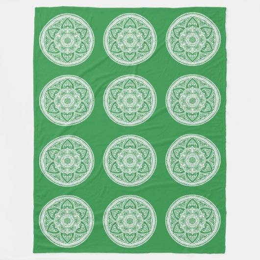 海藻曼荼羅 フリースブランケット (正面)