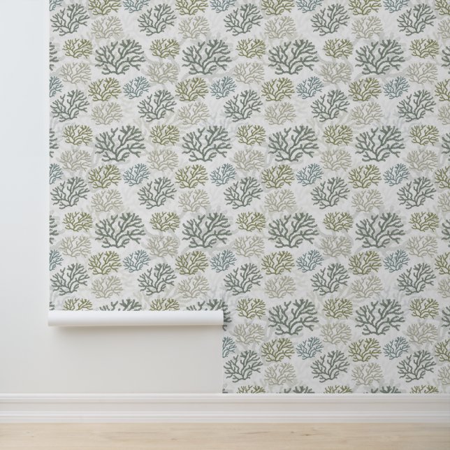 海藻水彩海洋植物模様 壁紙 (アプリケーション)