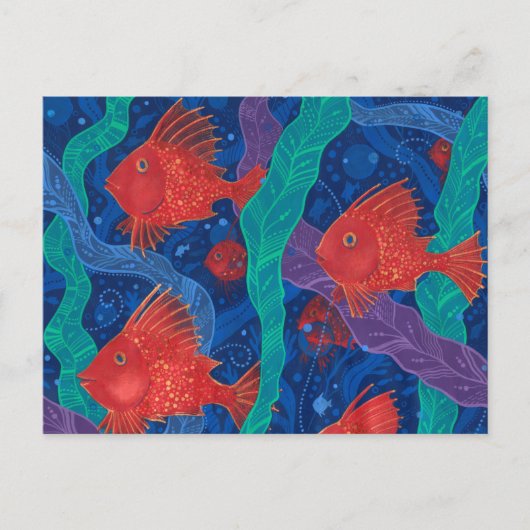 海藻海動物の水中芸術 ポストカード (正面)