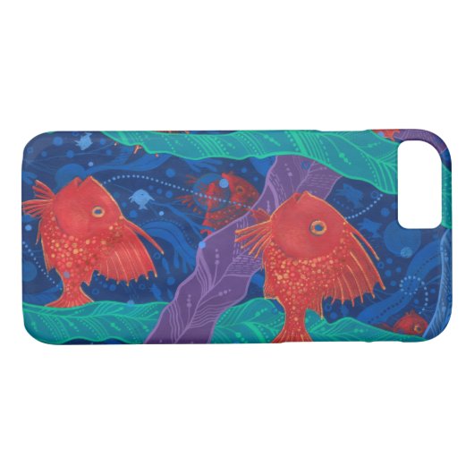 海藻海動物の水中芸術 Case-Mate iPhoneケース (裏面(横))