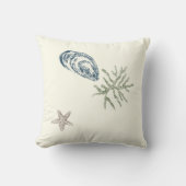 海藻航海の海アクアアンティーク海沿い クッション (正面)