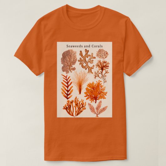 海藻・サンゴの種類 Tシャツ (デザイン正面)