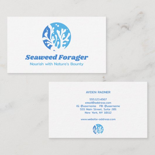 海藻 名刺 (正面/裏面)