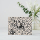 海蛇及び帆船 ポストカード (スタンド正面)