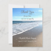 海表示悔やみや弔慰サンキューカード サンキューカード (正面)