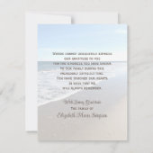 海表示悔やみや弔慰サンキューカード サンキューカード (裏面)