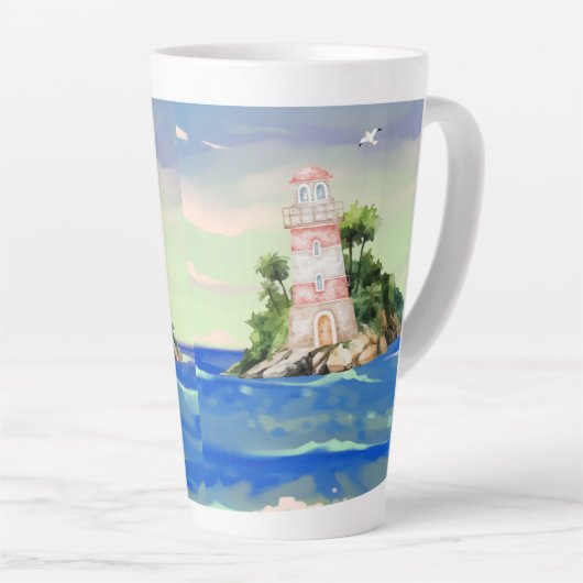 海表示 カフェラテマグ (右アングル)