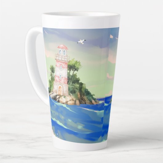 海表示 カフェラテマグ (左アングル)