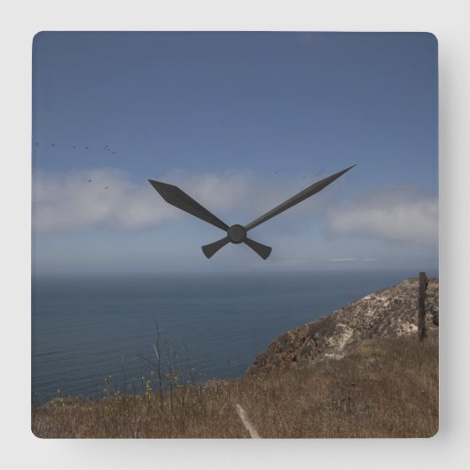 海表示 スクエア壁時計 (正面)