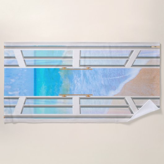 海表示 ビーチタオル (正面)