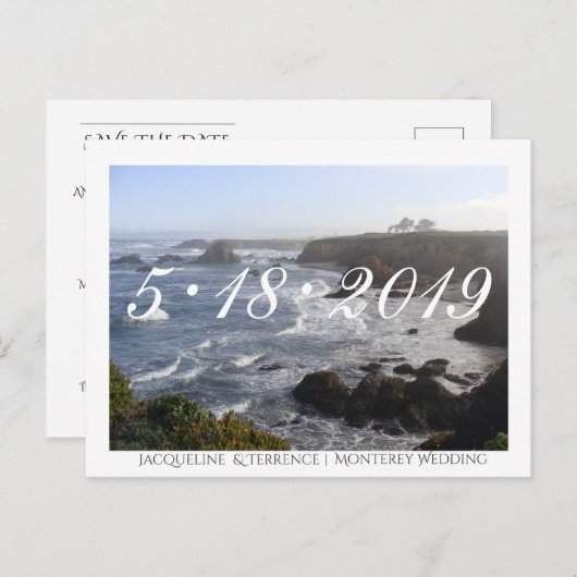 海表示California日付の保存 案内ポストカード (正面/裏面)