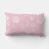 海要素ピンク装飾用クッション ランバークッション (裏面)