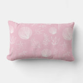 海要素ピンク装飾用クッション ランバークッション (正面)