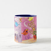 海計算の下のへの時間 ツートーンマグカップ (中央)