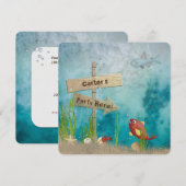 海誕生会 招待状 (正面/裏面)