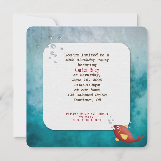 海誕生会 招待状 (裏面)