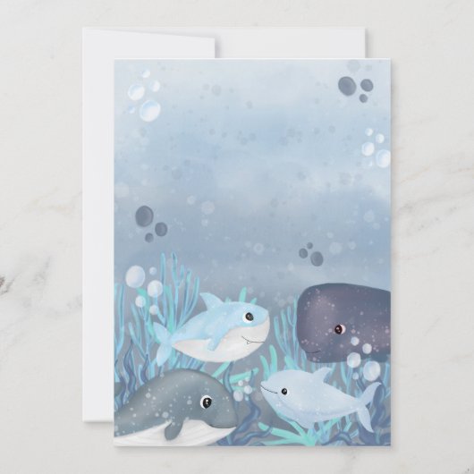 海誕生日の招待 招待状 (裏面)