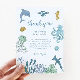 海誕生日パーティー サンキューカード