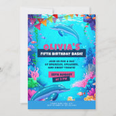 海誕生日、シードルフィンパーティー 招待状 (正面)