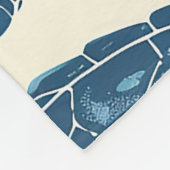 海調和：ウミガメとサンゴ フリースブランケット (角)