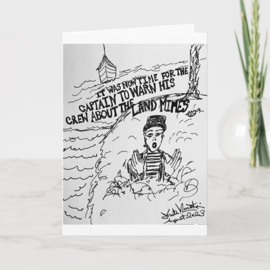 海警告大尉の乗組員は陸に似ている カード (正面)