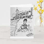 海警告大尉の乗組員は陸に似ている カード (黄色い花)