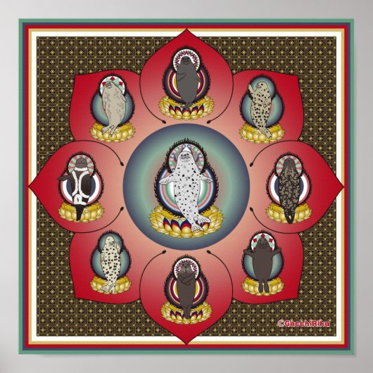 海豹曼荼羅（seal  mandala） ポスター (正面)