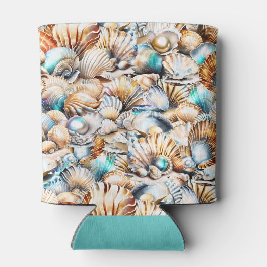 海貝真珠の虹色航海の模様 缶クーラー (裏面)