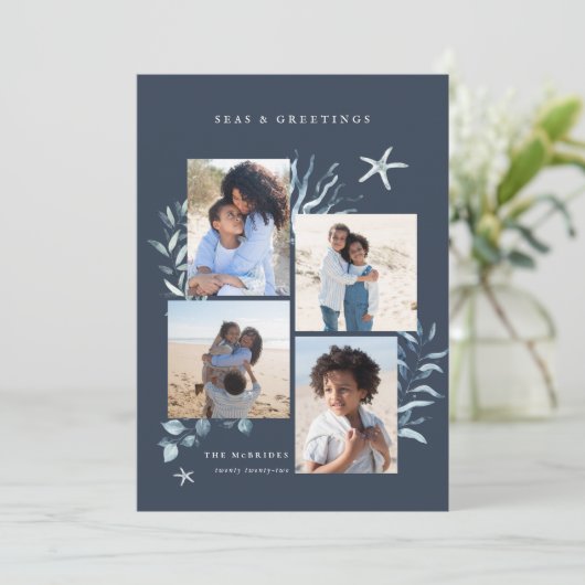 海財宝4写真コースタルクリスマス シーズンカード (スタンド正面)