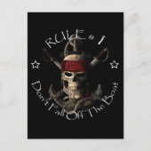 海賊おもしろいことわざ秋はボートピラトから離れない ポストカード (正面)