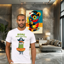 海賊おもしろいサボスナックタイムチーム | カスタマイズ可能 Tシャツ