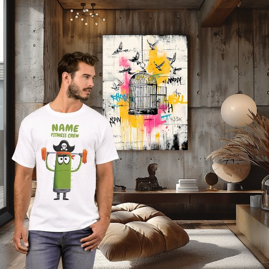 海賊おもしろいサボテンフィットネス乗組員 | カスタムジムティー Tシャツ